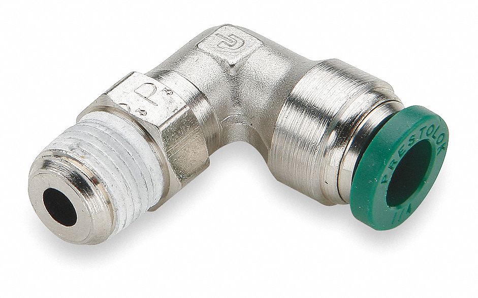 Male Elbow, 90 Deg, NP Brass, 3/16 In, PK 10