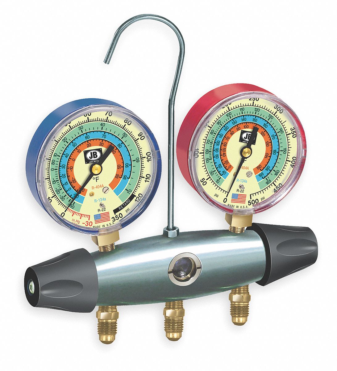 Manifold Gauge Set, 2 Valve, Aluminum
