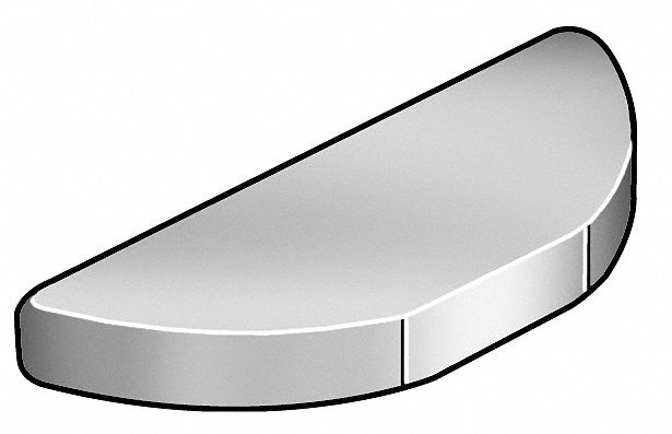Woodruff Key, 5/16x1 1/8 In, SAE C, PK 25