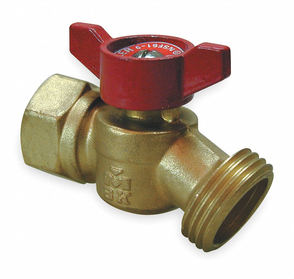 Hose Bibb, Quarter Turn, No Kink, 3/4 In F
