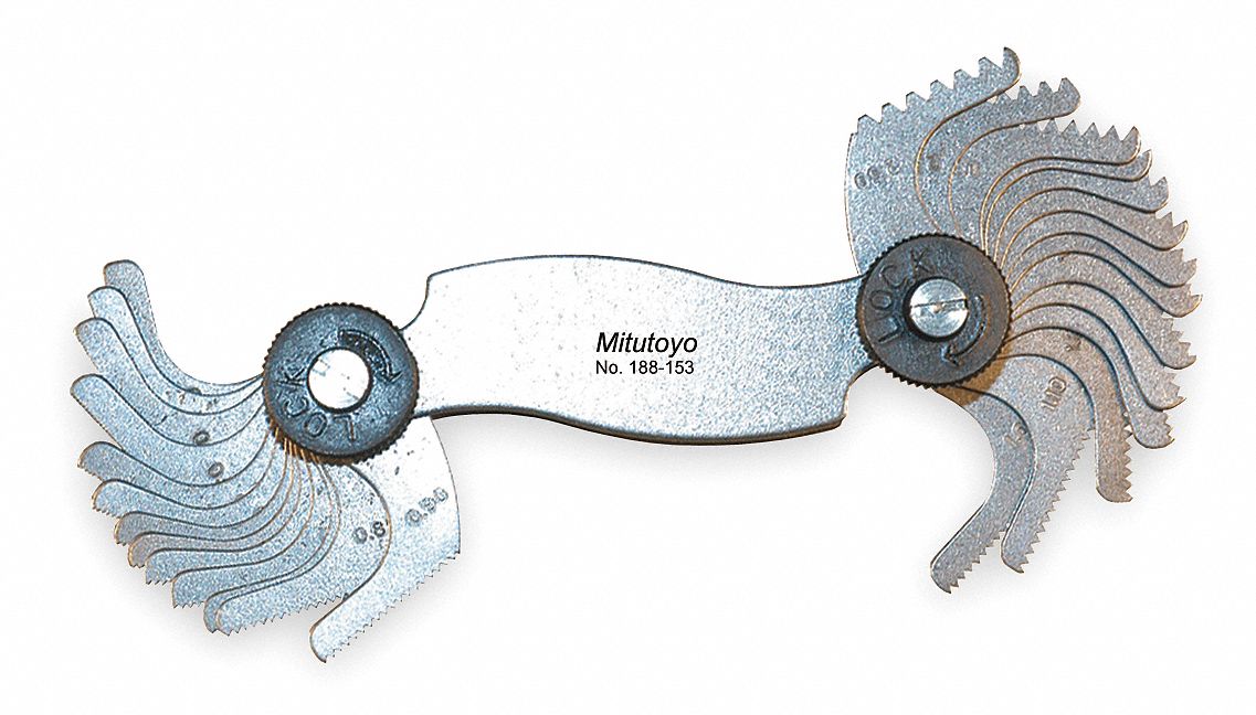 Screw Pitch Gage, 0.25 to 2.5mm