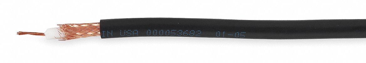 Coaxial Cable, RG 6/U, 18 AWG, Natural