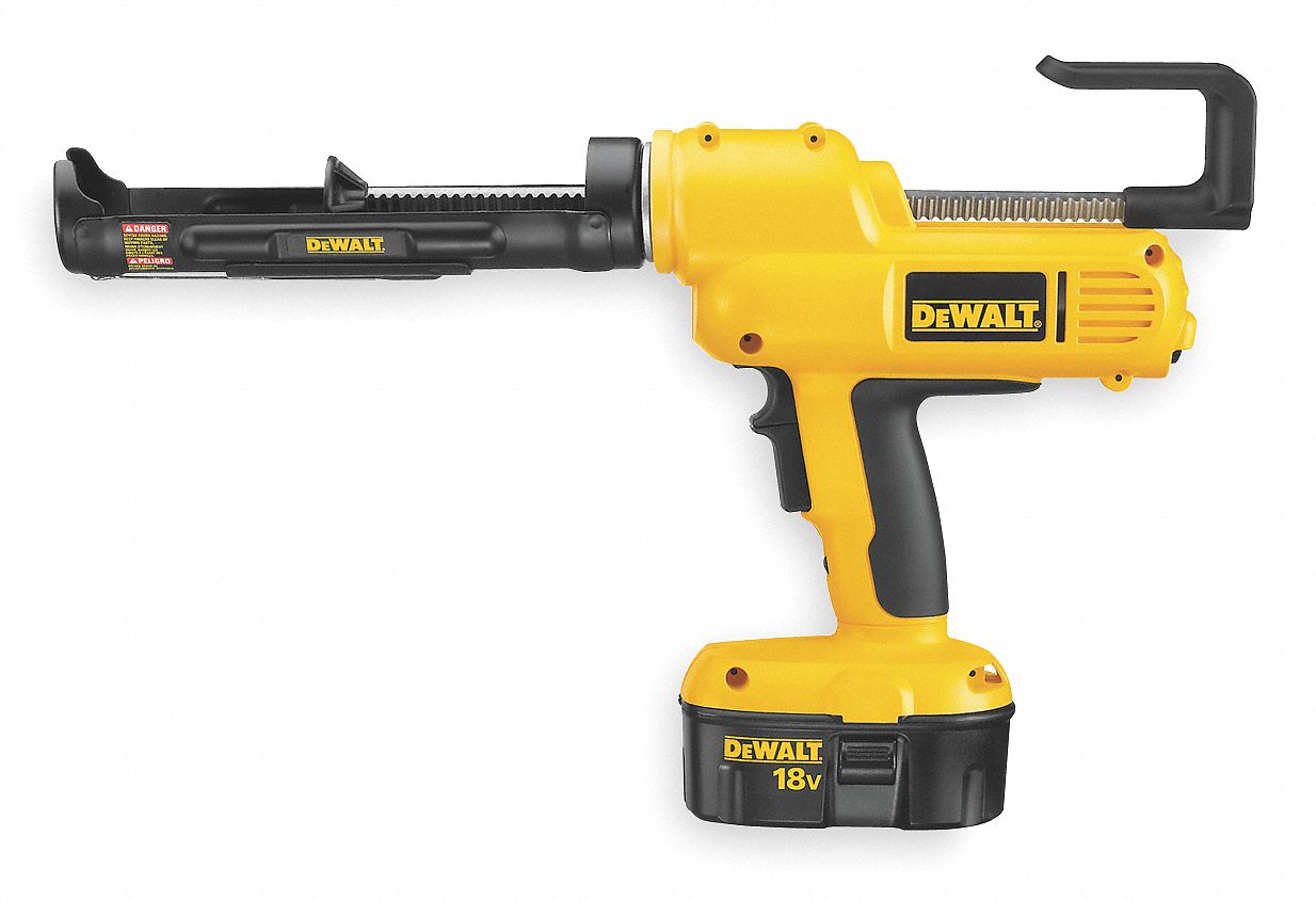 Cordless Caulk Gun Kit, 18.0VDC, 10 oz cap