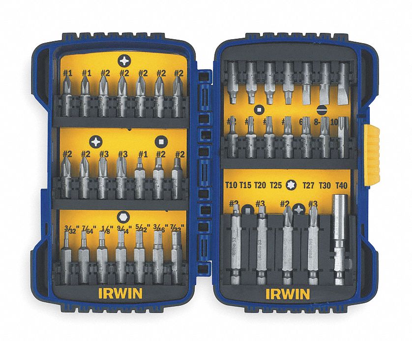 Fastener Drive Set, Size 1/4 In, 40 Pc