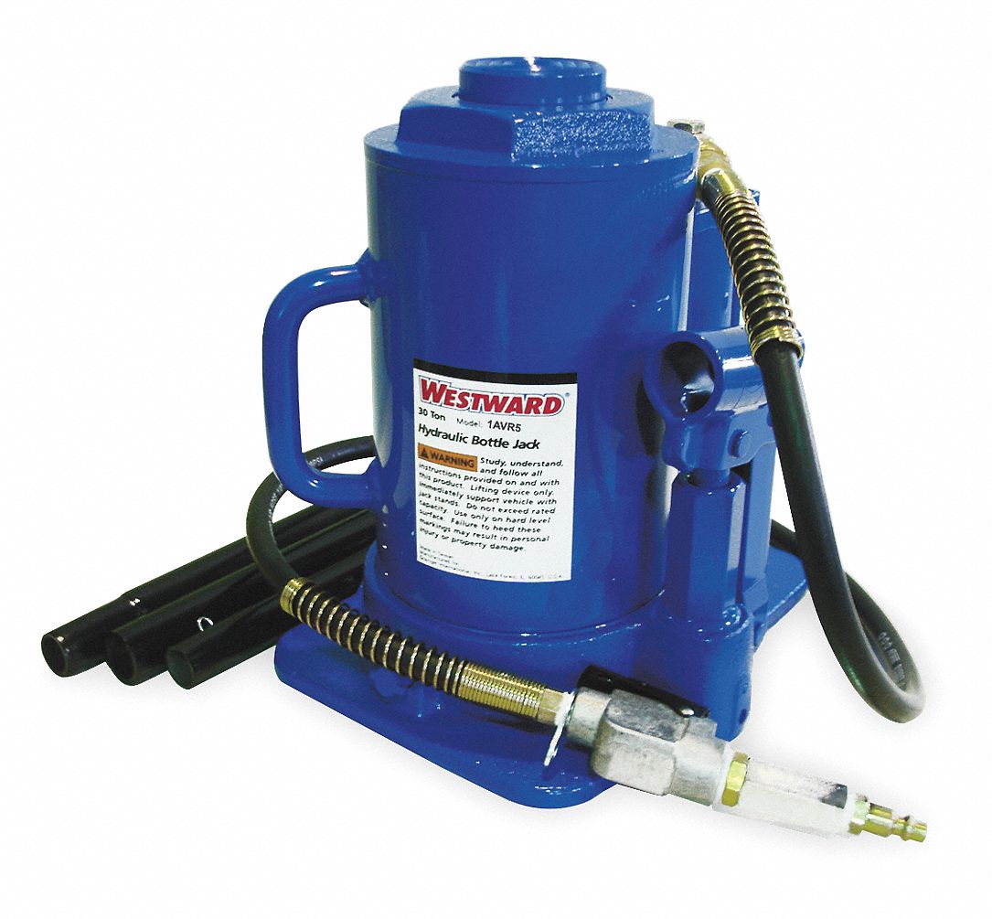 Bottle Jack, Air/Manual, 30 Tons