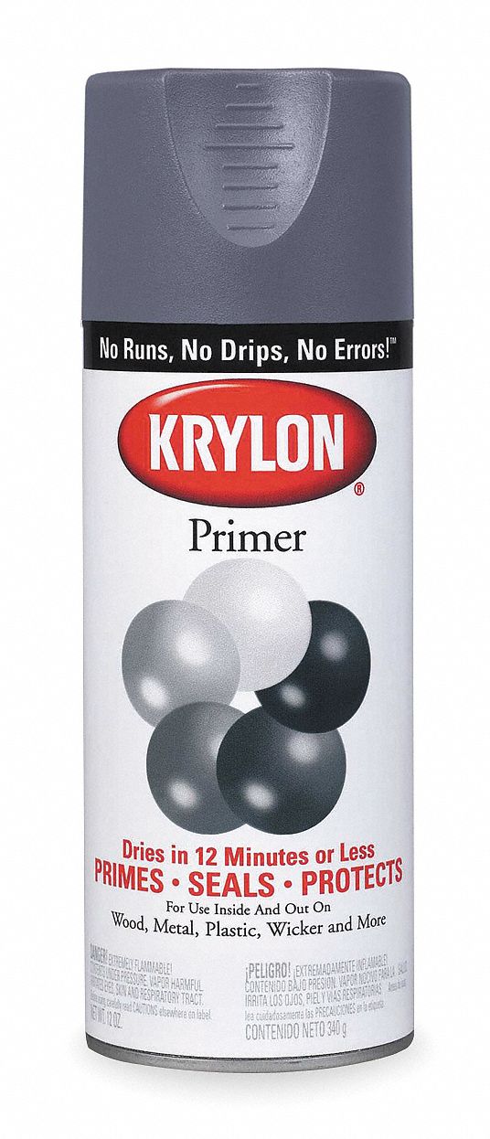Spray Primer, Gray, 12 oz.