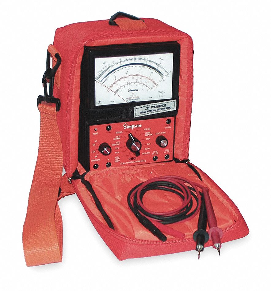 Analog Multimeter, 600V, 10A, 200M Ohms