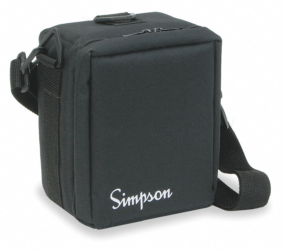 Carrying Case, 8 In. H, 7 In W, 5 In D, Blak
