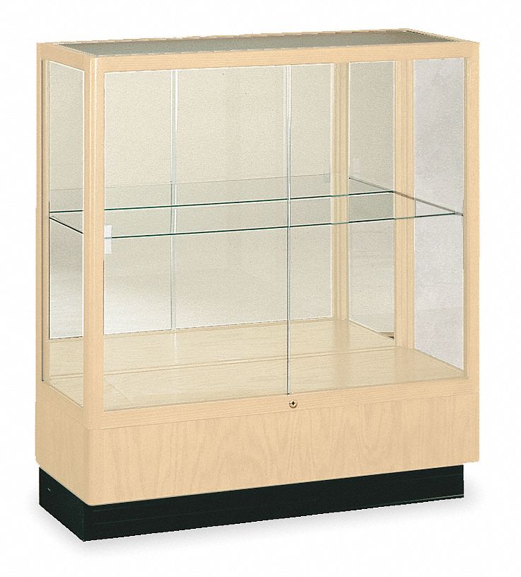 Counter Display Case, Honey Maple