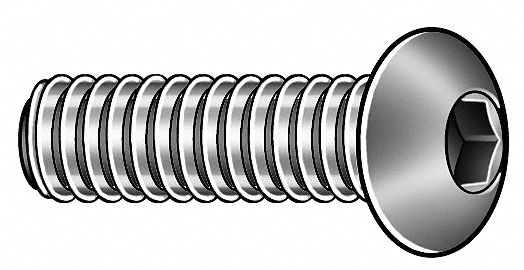Socket Cap Screw, 1/4-20x3/4, Pk 100