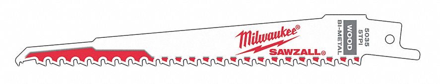 Reciprocating Saw Blade, Tapered, PK 5