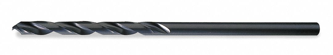 Extension Drill, 1/8x6 In, HSS, Blk Oxide