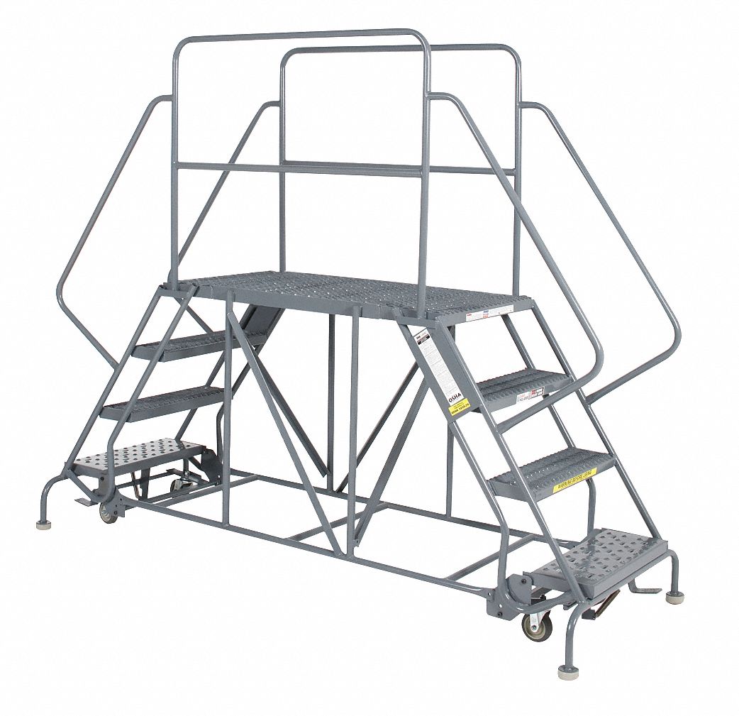 Work Platform, Dual Access, Steel, 40 In H