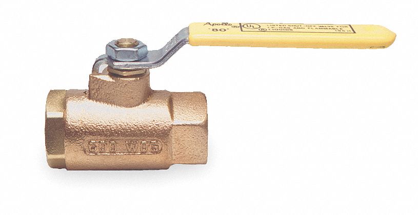 Bronze Gas Ball Valve, FNPT, 1-1/4 In