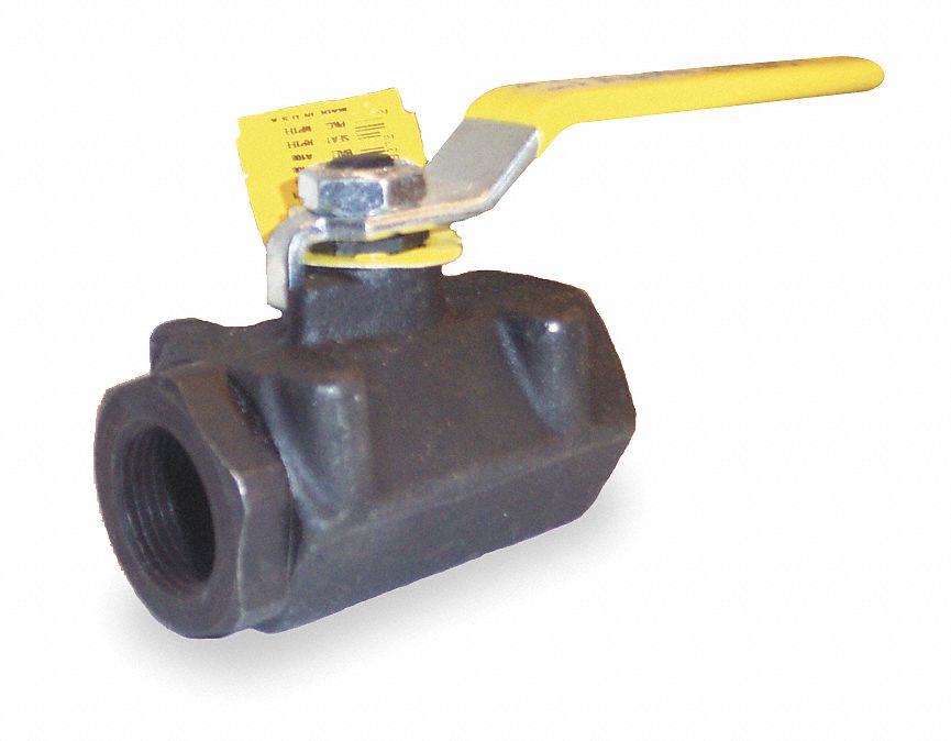 Ball Valve, 2 PC, 3/4 In NPT, Carbon Steel