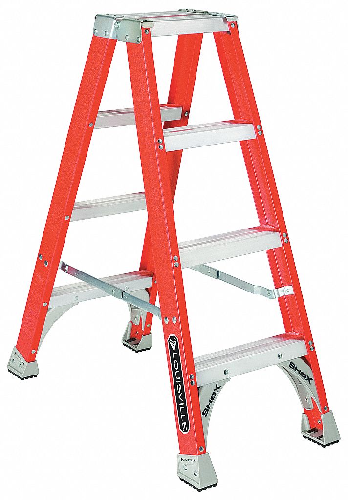 Dbl Sided Stplddr, FG, 4 ft H, 300 lb. Cap.