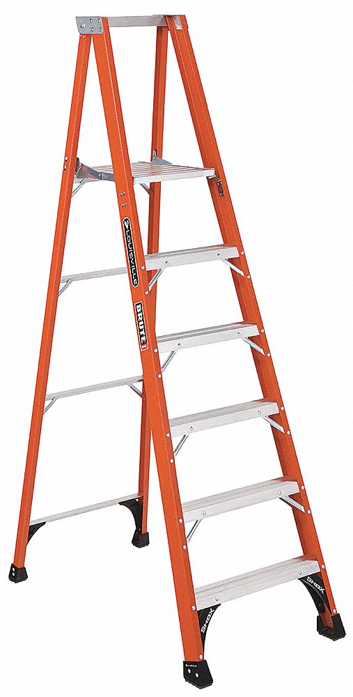 Platform Stepladder, 16 In. W, 8 ft. H