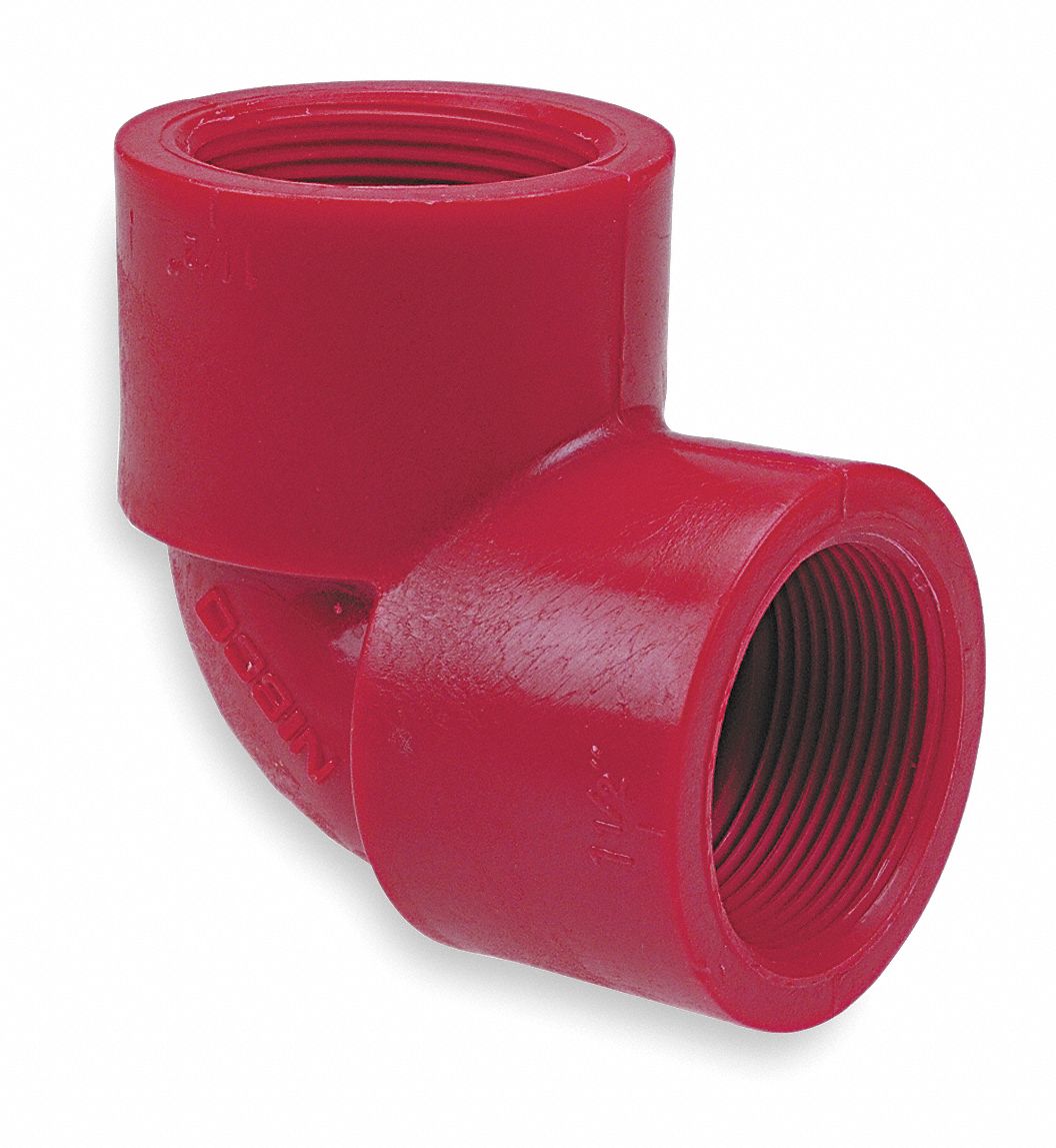 Elbow, 90 Deg, 1 In, Kynar(R), FPT x FPT
