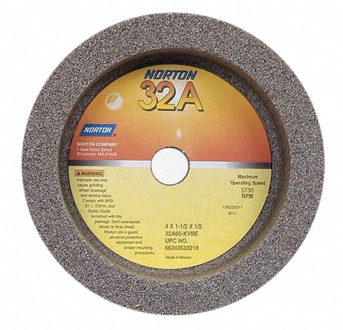 Straight Cup Wheel, 4 Diax1.5 Tx1/2AH, PK5