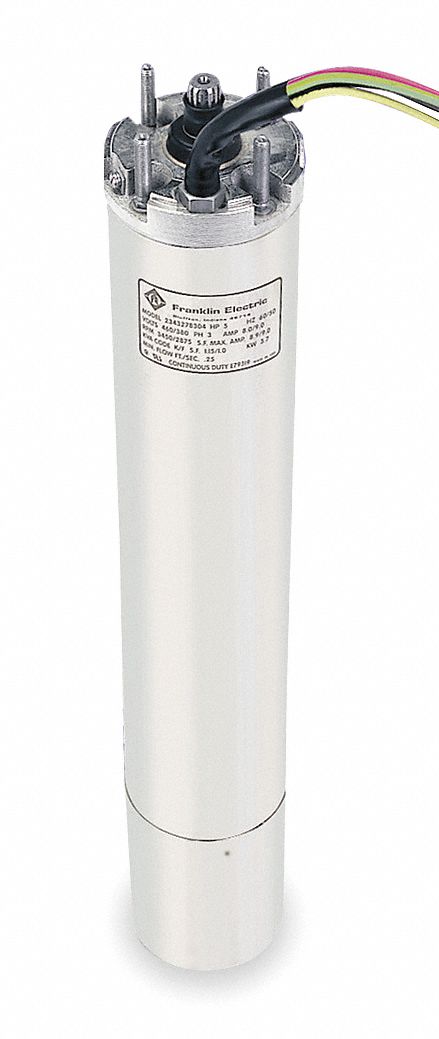Subm Pump Mtr, 3 Ph, 5 HP, 230V, 4 In, 3 Wire