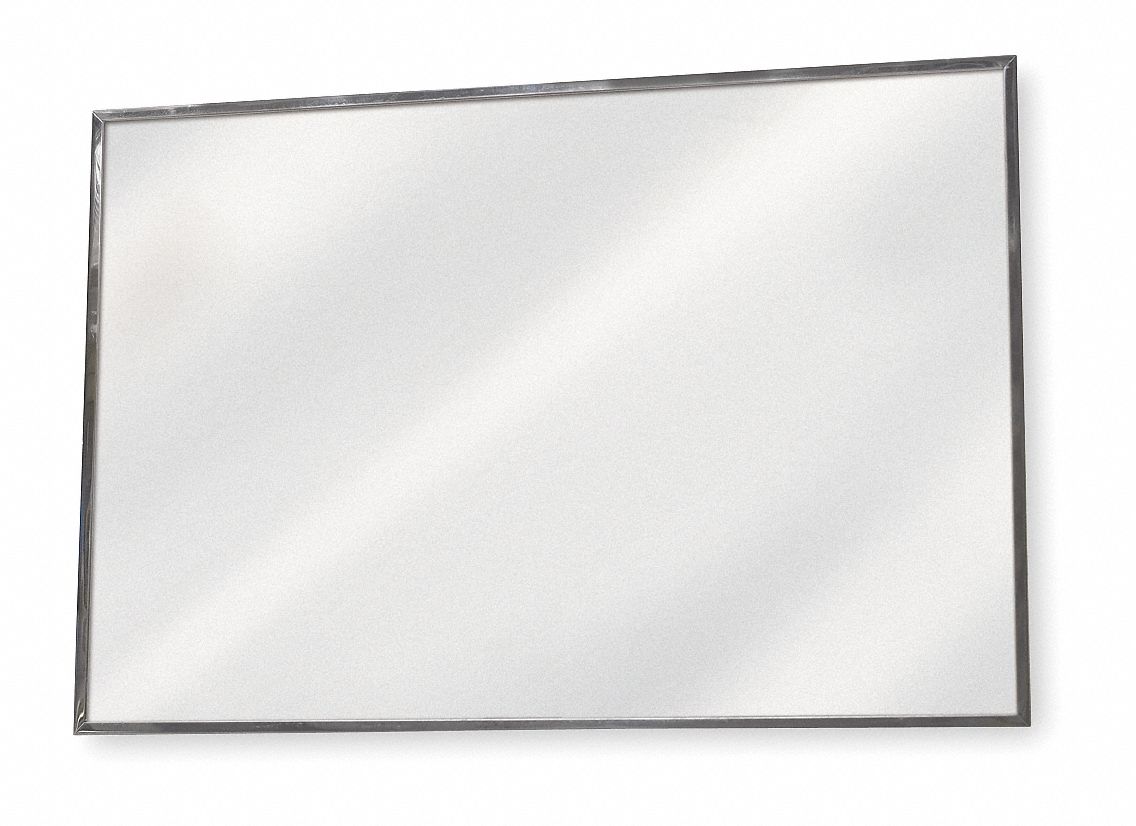Flat Mirror, 12 In W x 16 In H, SS Lens