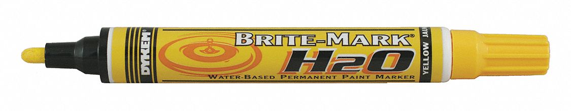 Permanent Paint Marker, Water Base, Yellow