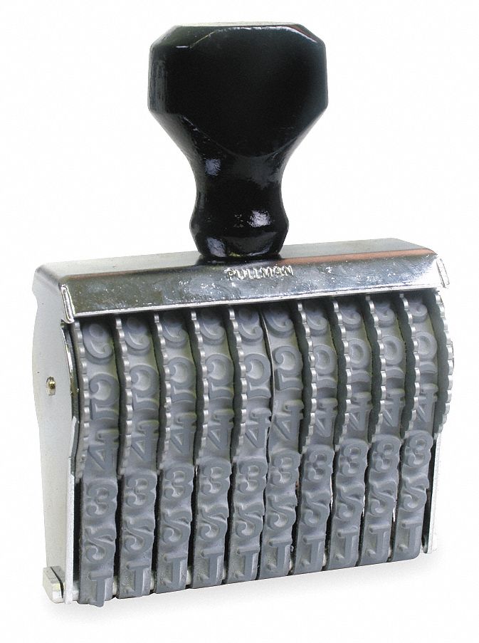 Numbering Stamp, 10 Bands, Metal