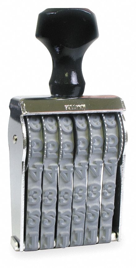 Numbering Stamp, 6 Bands, Metal