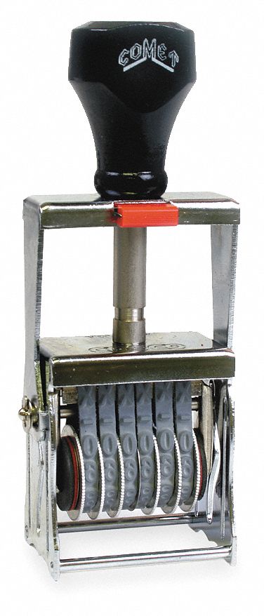 Numbering Stamp, 6 Bands, Metal