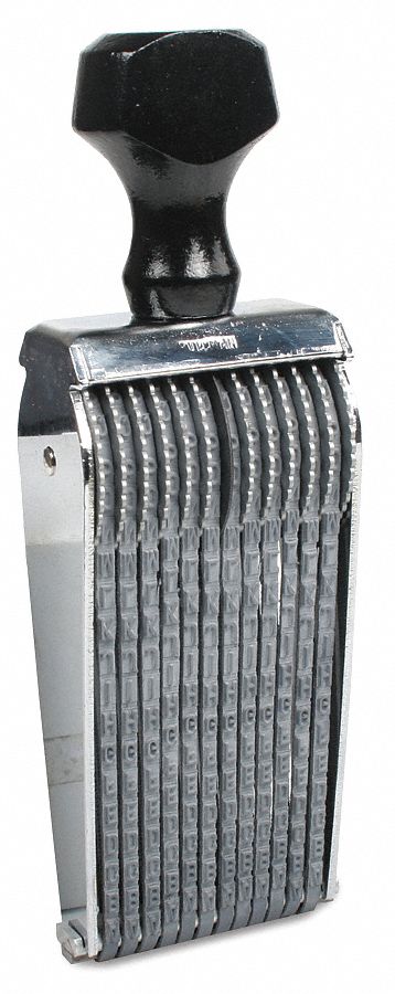 Alphanumeric Stamp, 12 Bands, 18 Font
