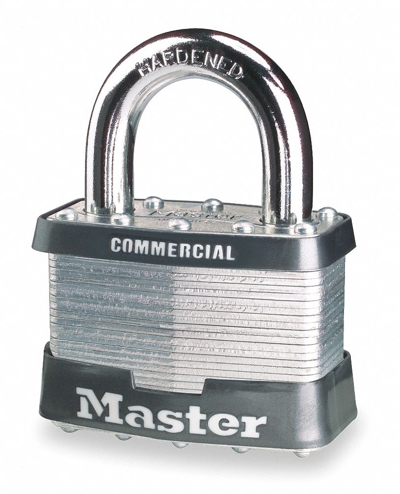 Non-Rekeyable Padlock, H 1 1/4 In, KD