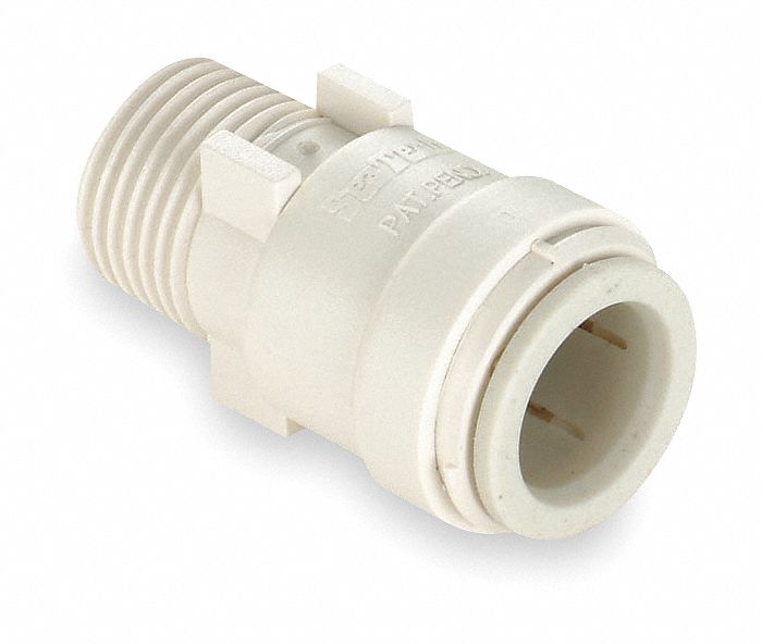 Male Connector, 3/8 x 1/2 In, Polysulfone