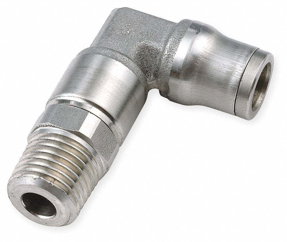 Male 90Deg Elbow, 316 SS, 5/32  In, Pk2