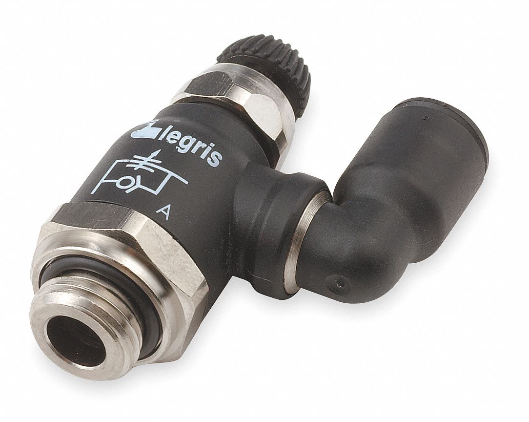 Flow Control Regulator, 1/4 In Tube Sz