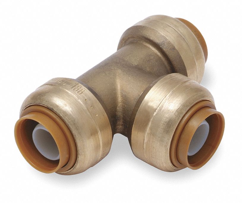 Tee, 1/2 In, Tube, DZR Brass