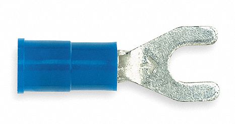 Fork Terminal, Blue, 16 to 14 AWG, PK100
