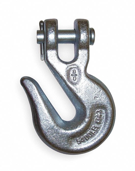Hook, Clevis, Grab, 2600 Lb, 1/4 In