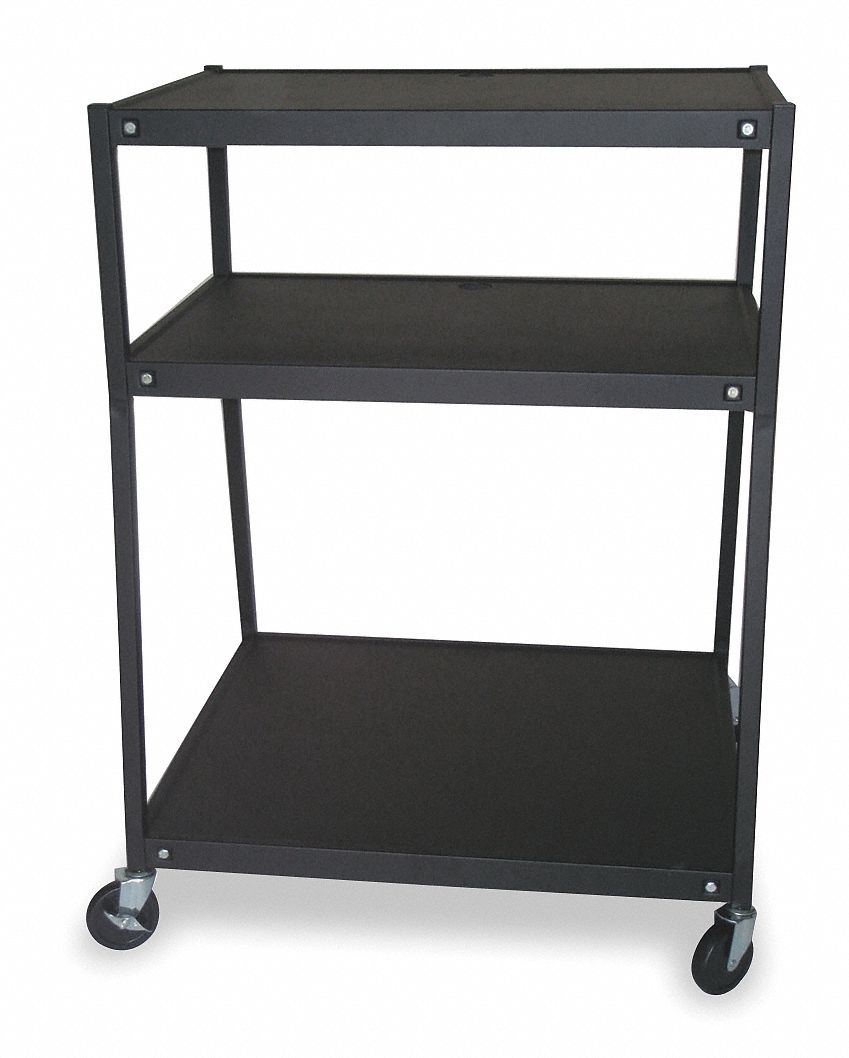 Cart, 3 Shelves, Black