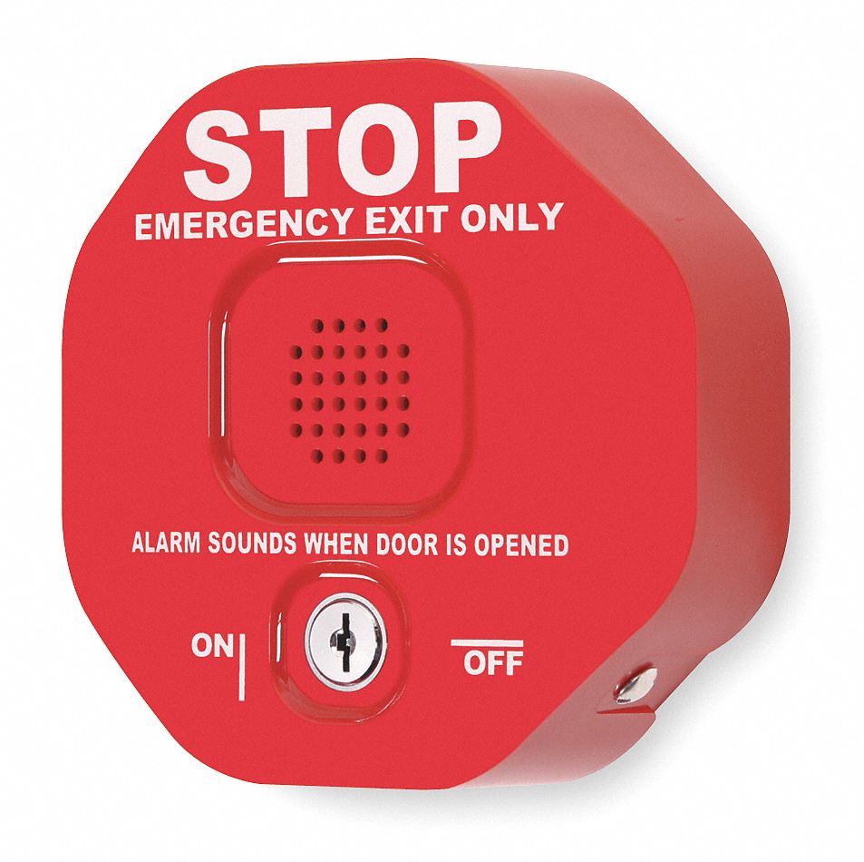 Exit Door Alarm, Double Door, 5 x 5 In.