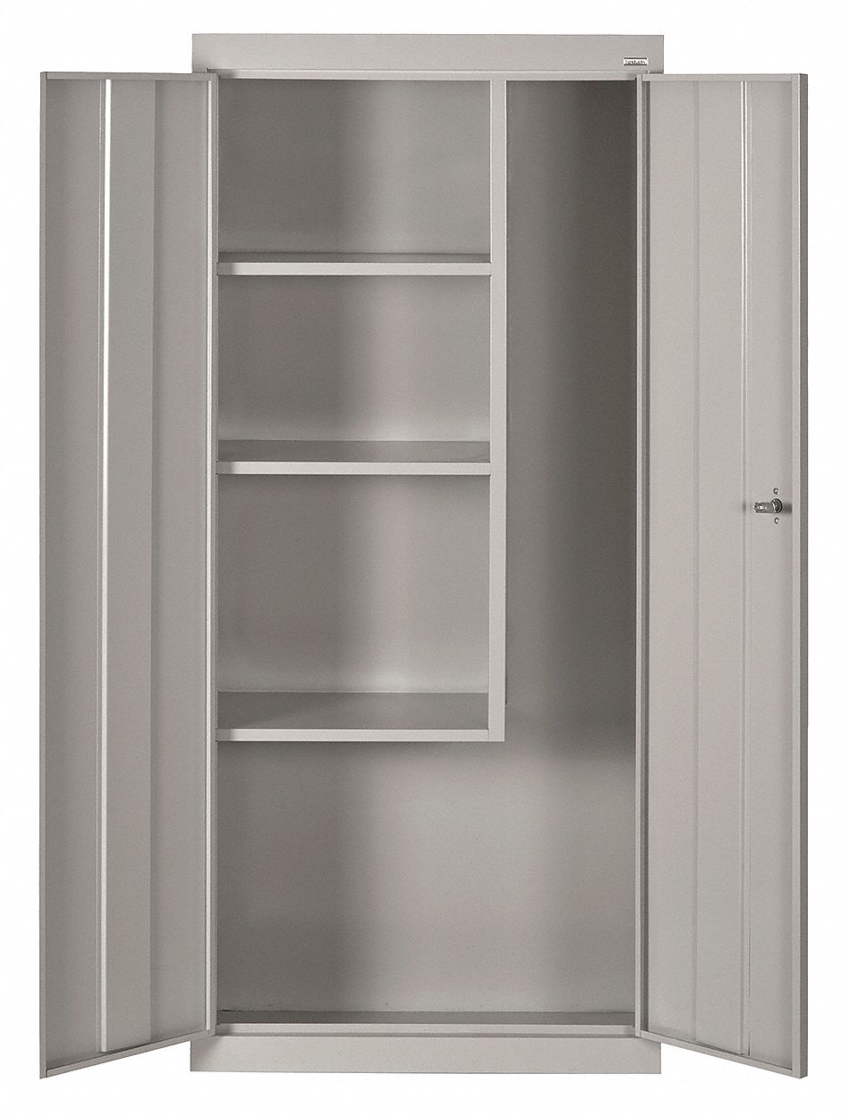 Janitorial Cabinet, Welded, Beige