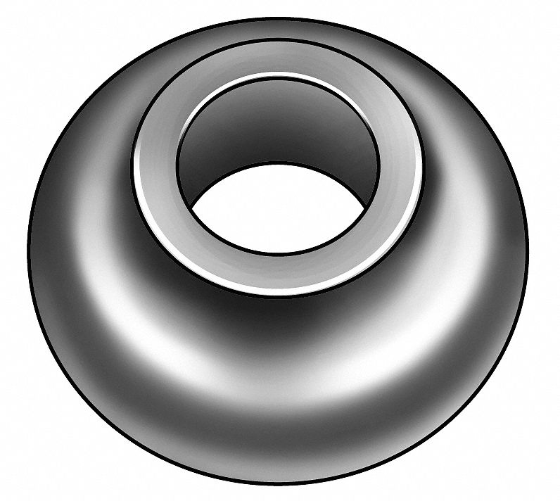 Ogee Washer, Iron, 1 1/4 In, PK 10