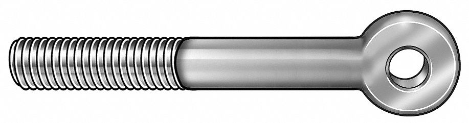 Eyebolt, Machined, 1/4-20, 3/16 IDx1/2 OD