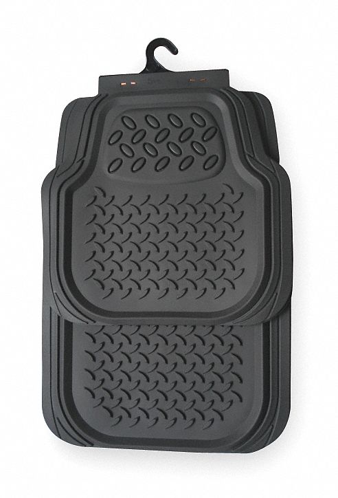 Floor Mat Set Of 4, Gray, L 29 In