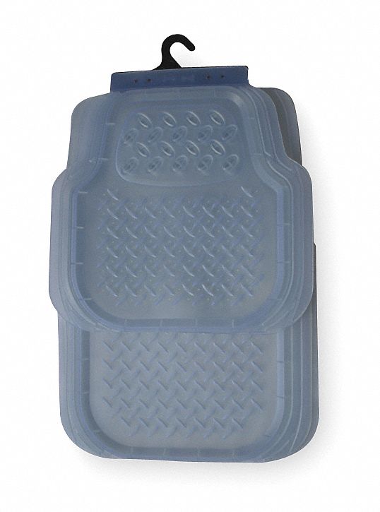 Floor Mat Set Of 4, Plastic, Clear