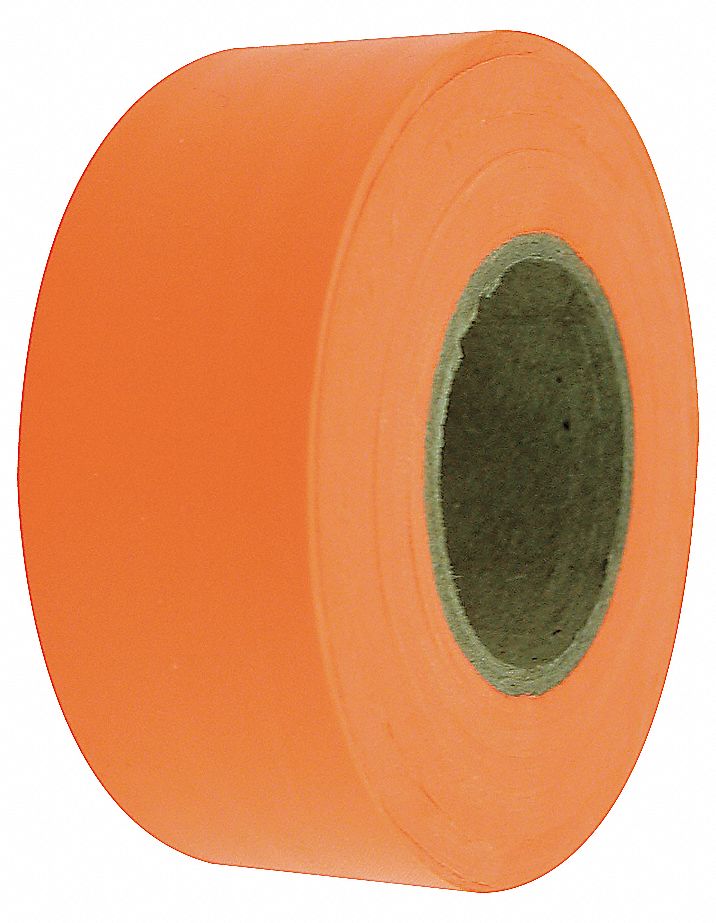 Flagging Tape, Fluorescent Orange, 150 ft