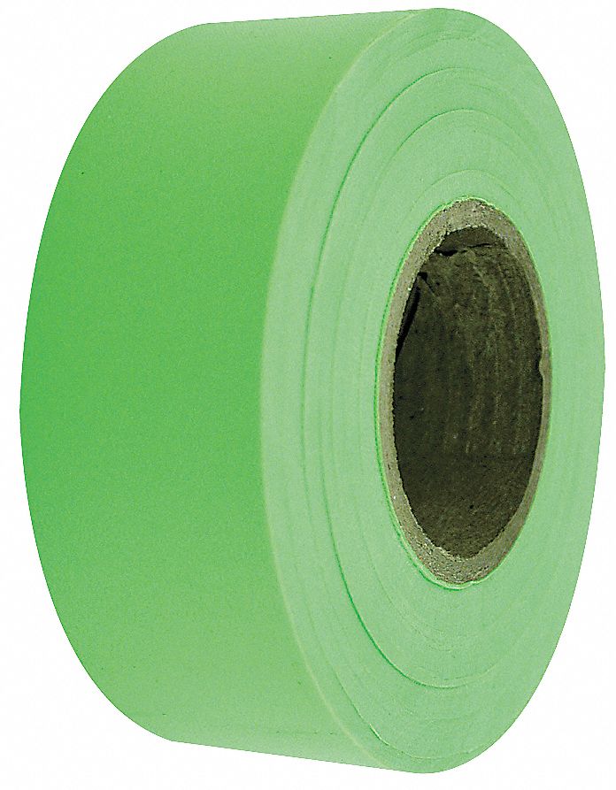 Flagging Tape, Fluorescent Lime, 150 ft