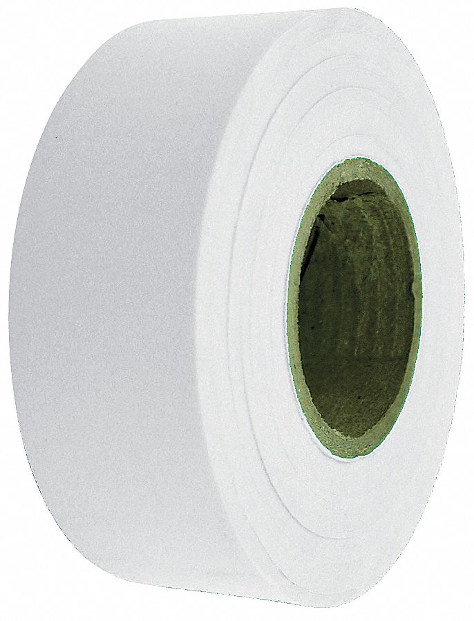 Flagging Tape, White, 300 ft x 1-3/16 In