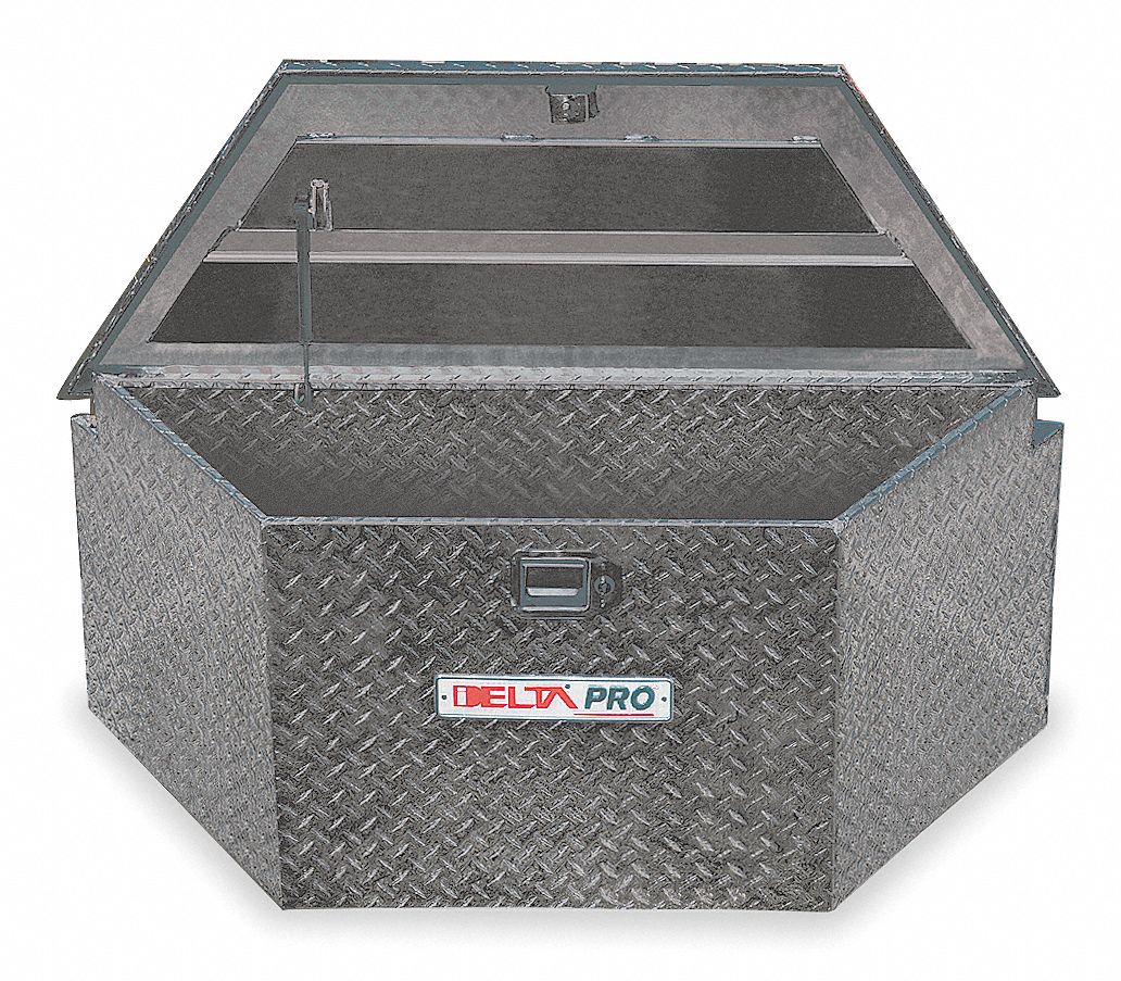 Trailer Tongue Box.48 In, Alum, Blk