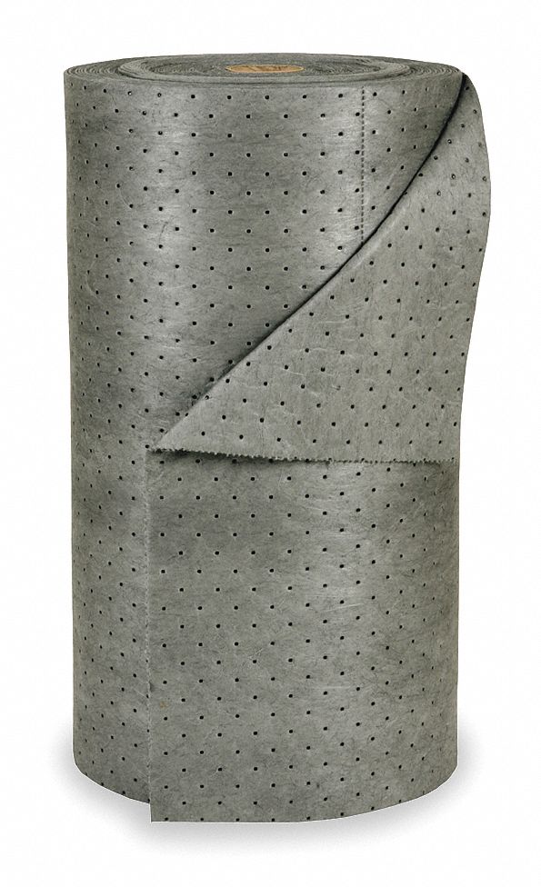 Absorbent Roll, 38 gal., Gray, 30 In. W