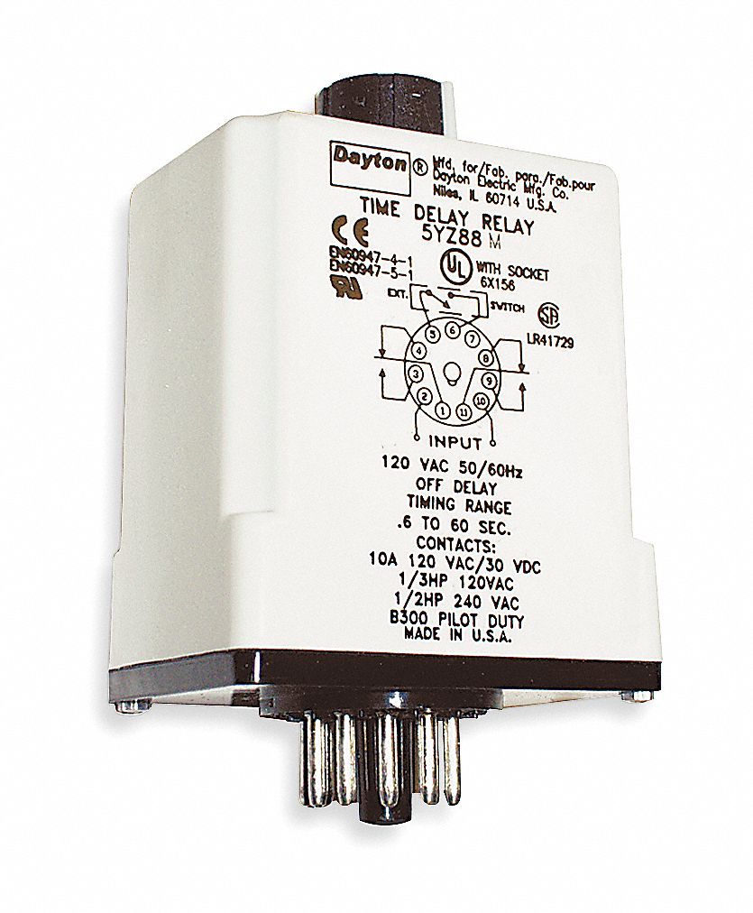 Relay, Time Delay, DPDT, Off Delay, 11Pin